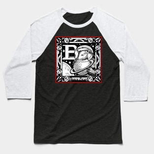 B is For Bear - Red Outlined Design Baseball T-Shirt